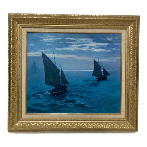 クロード・モネ 「海上の釣り船」 プリハード複製画