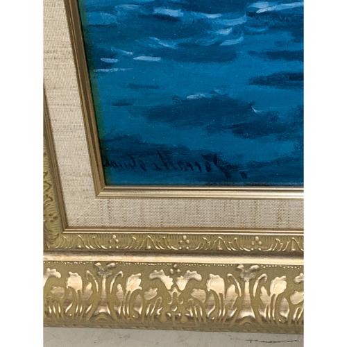 クロード・モネ 「海上の釣り船」 プリハード複製画