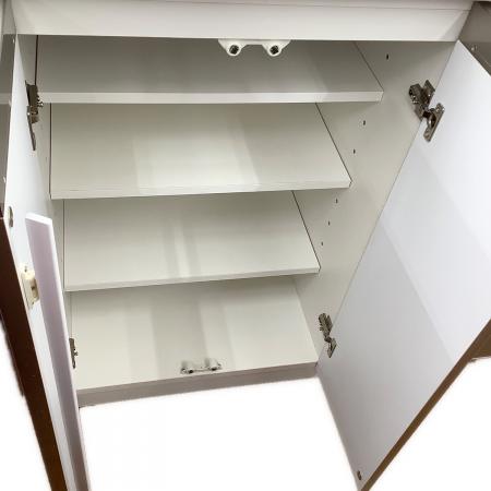 キッチンカウンター ニトリ 2枚扉【トレファク堺福田店】 ニトリ キッチンカウンター ブラック×ホワイト｜トレファクONLINE