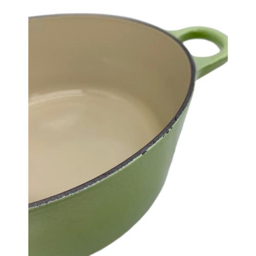 LE CREUSET (ルクルーゼ) 両手鍋 24cm 黄緑 ココット・ロンド