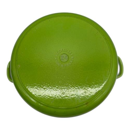 LE CREUSET (ルクルーゼ) 両手鍋 24cm 黄緑 ココット・ロンド