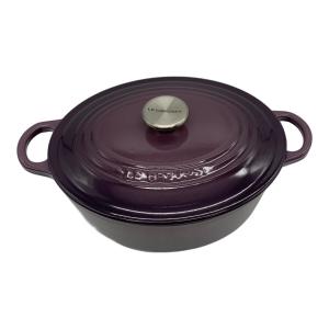 LE CREUSET (ルクルーゼ) 両手鍋 SIZE 25cm カシス トラディション ココット・オーバル