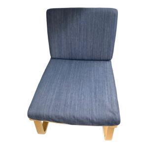 無印良品 (ムジルシリョウヒン) ソファチェア 14 ネイビー×ナチュラル リビングでもダイニングでもつかえるシリーズ