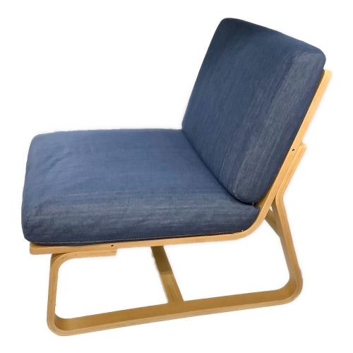 無印良品 (ムジルシリョウヒン) ソファチェア 14 ネイビー×ナチュラル リビングでもダイニングでもつかえるシリーズ