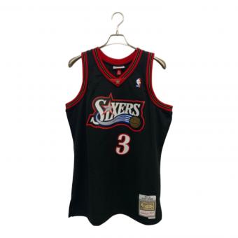 MITCHELL & NESS (ミッチェルアンドネス) 復刻ユニフォーム SMJY4160-P76 NBA アレン・アイバーソン 76ers メンズ SIZE L ブラック×レッド