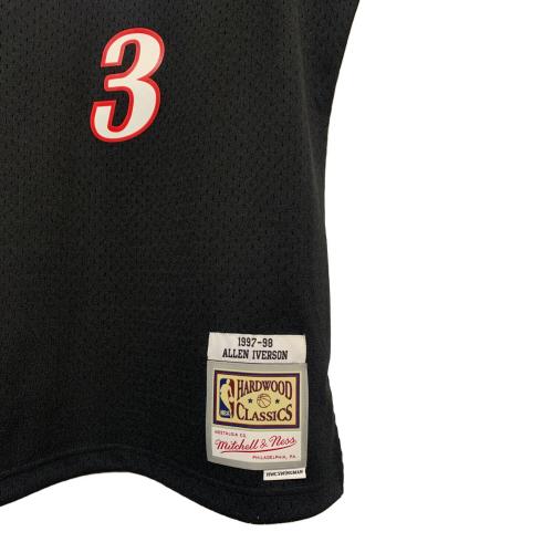 MITCHELL & NESS (ミッチェルアンドネス) 復刻ユニフォーム SMJY4160-P76 NBA アレン・アイバーソン 76ers メンズ SIZE L ブラック×レッド