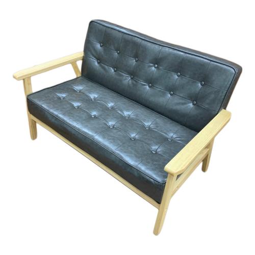 2人掛けソファー グレー×ナチュラル