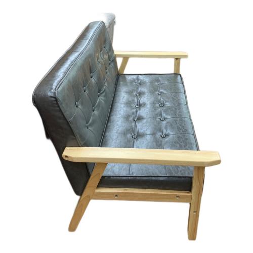 2人掛けソファー グレー×ナチュラル