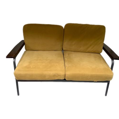 2人掛けソファー ブラック×ブラウン