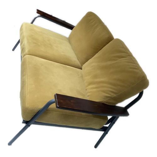 2人掛けソファー ブラック×ブラウン