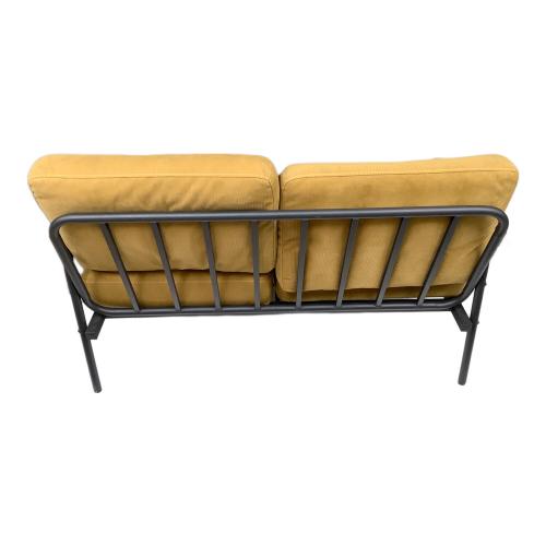 2人掛けソファー ブラック×ブラウン