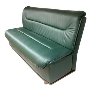 大川家具 (オオカワカグ) 2人掛けソファー ブラウン×グリーン