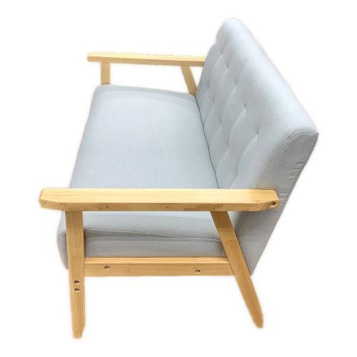 2人掛けソファー グレー×ナチュラル