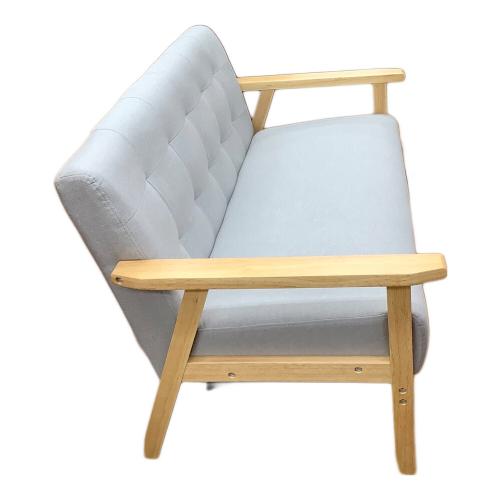 2人掛けソファー グレー×ナチュラル