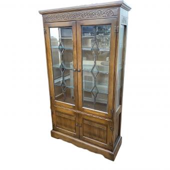 キャビネット アンティーク調 138 ブラウン