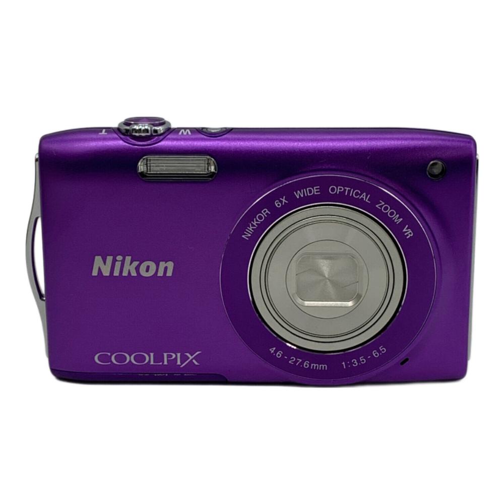 【SDカード付】Nikon Coolpix S3300 パープル 動作確認済 Nikon (ニコン) デジタルカメラ COOLPIX S3300 通電確認済｜トレファク