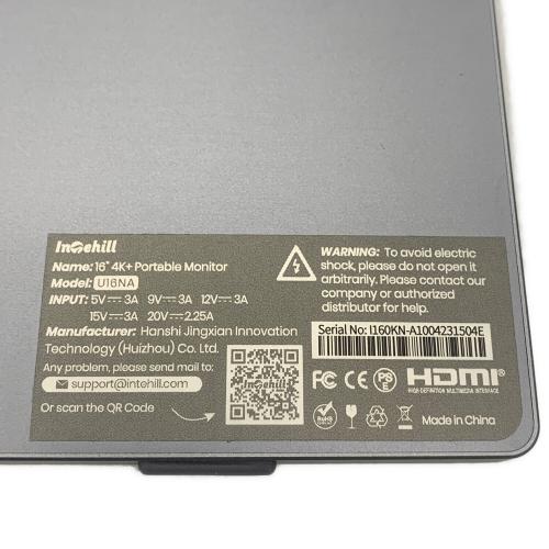Intehill 4K+ モバイルモニター U16NA 16インチ