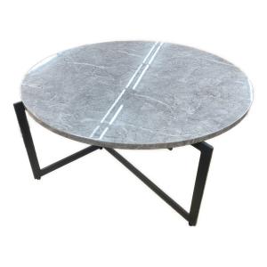 桜屋工業 (サクラヤコウギョウ) ローテーブル LT-86-80 大理石調 グレー