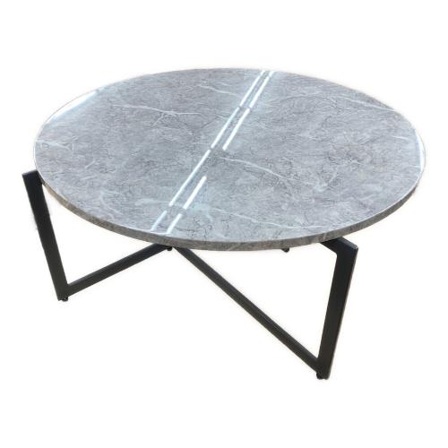 桜屋工業 (サクラヤコウギョウ) ローテーブル LT-86-80 大理石調 グレー