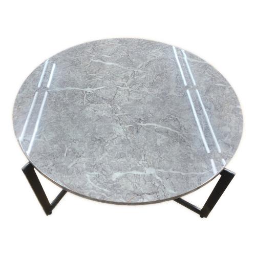 桜屋工業 (サクラヤコウギョウ) ローテーブル LT-86-80 大理石調 グレー