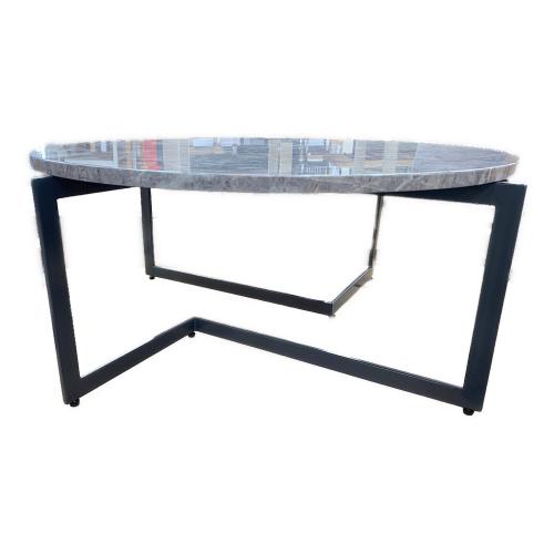 桜屋工業 (サクラヤコウギョウ) ローテーブル LT-86-80 大理石調 グレー