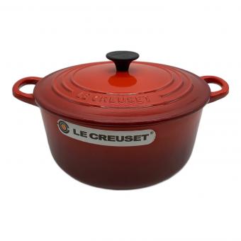 LE CREUSET (ルクルーゼ) 両手鍋 22cm レッド ココット・ロンド