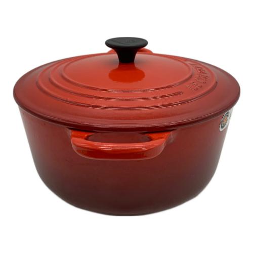 LE CREUSET (ルクルーゼ) 両手鍋 22cm レッド ココット・ロンド