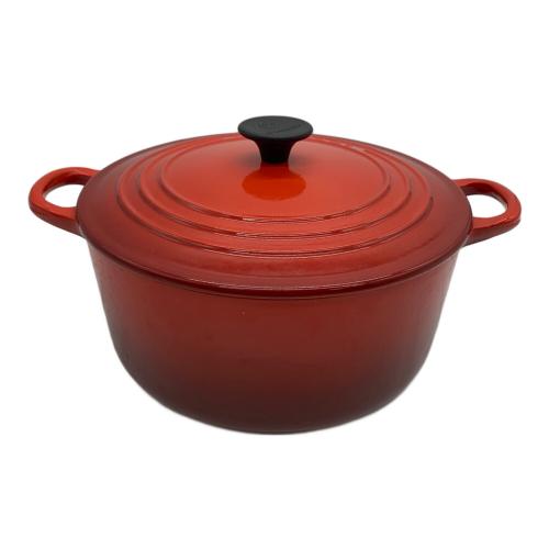 LE CREUSET (ルクルーゼ) 両手鍋 22cm レッド ココット・ロンド