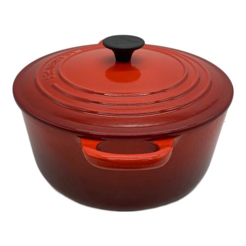 LE CREUSET (ルクルーゼ) 両手鍋 22cm レッド ココット・ロンド