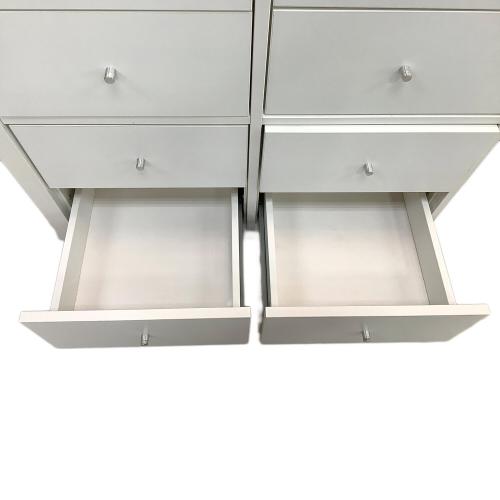 シェルフ 引出し10 ホワイト×ナチュラル