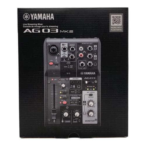 YAMAHA (ヤマハ) オーディオインターフェース AG03 MK2