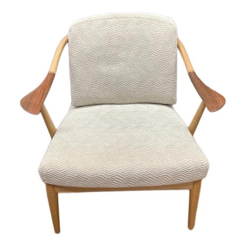 日進木工 (ニッシンモッコウ) 1人掛けソファー WHITE WOOD