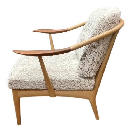 日進木工 (ニッシンモッコウ) 1人掛けソファー WHITE WOOD