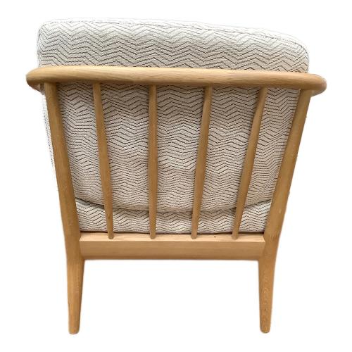 日進木工 (ニッシンモッコウ) 1人掛けソファー WHITE WOOD