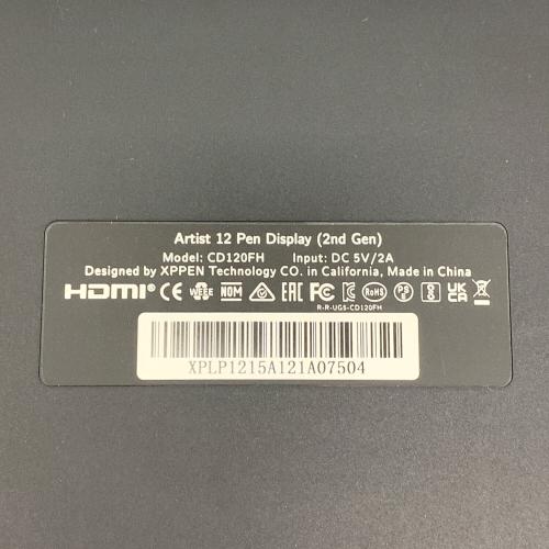 XP-pen (エックスピーペン) ペンディスプレイ CD120FH Artist 12 Pen Display (2nd Gen)