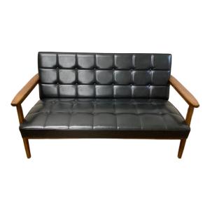 カリモク60 (カリモクロクマル) 2人掛けソファー 284 スタンダードブラック Kチェア