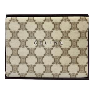CELINE (セリーヌ) 綿毛布 保管ヨゴレ有 マカダム柄 140× 200