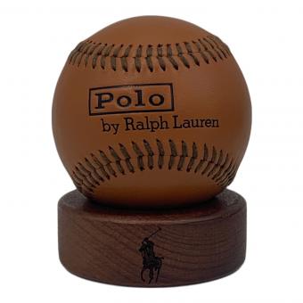 POLO RALPH LAUREN (ポロ・ラルフローレン) 限定記念野球ボール レザー/木製台付 ブラウン