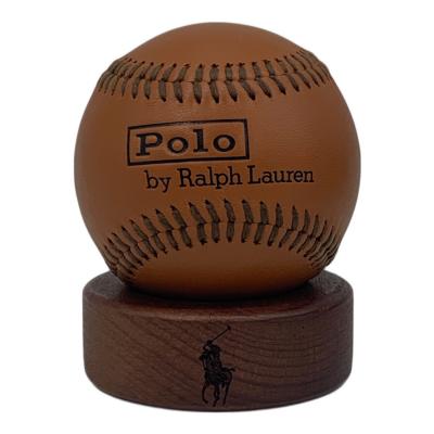 POLO RALPH LAUREN (ポロ・ラルフローレン) 限定記念野球ボール レザー/木製台付 ブラウン