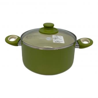 GREEN PAN (グリーンパン) 蓋付キャセロール ヘルシーセラミック/20cｍ グリーン Focus