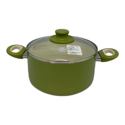 GREEN PAN (グリーンパン) 蓋付キャセロール ヘルシーセラミック/20cｍ グリーン Focus