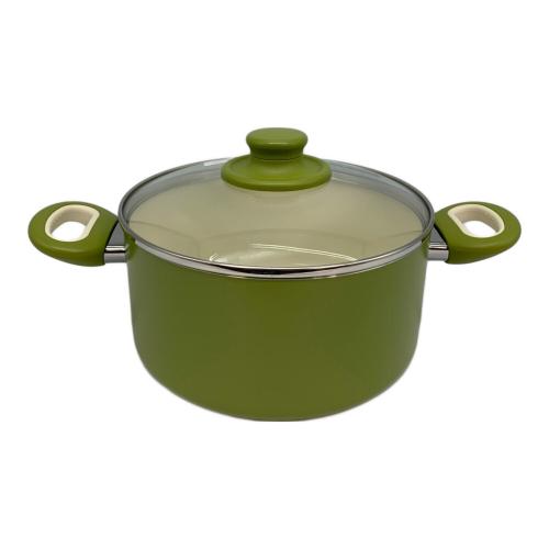 GREEN PAN (グリーンパン) 蓋付キャセロール ヘルシーセラミック/20cｍ グリーン Focus