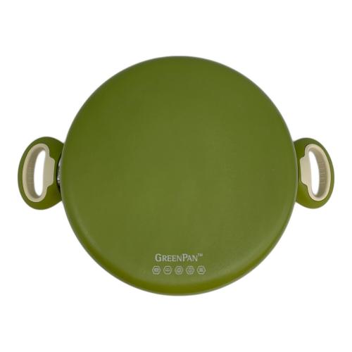 GREEN PAN (グリーンパン) 蓋付キャセロール ヘルシーセラミック/20cｍ グリーン Focus