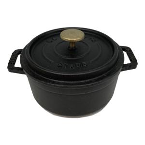 Staub (ストウブ) 両手鍋 ブラック ココットロンド12cm