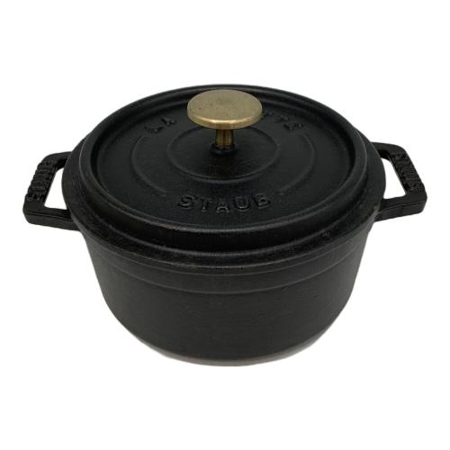 Staub (ストウブ) 両手鍋 ブラック ココットロンド12cm