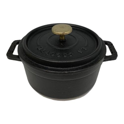 Staub (ストウブ) 両手鍋 ブラック ココットロンド12cm