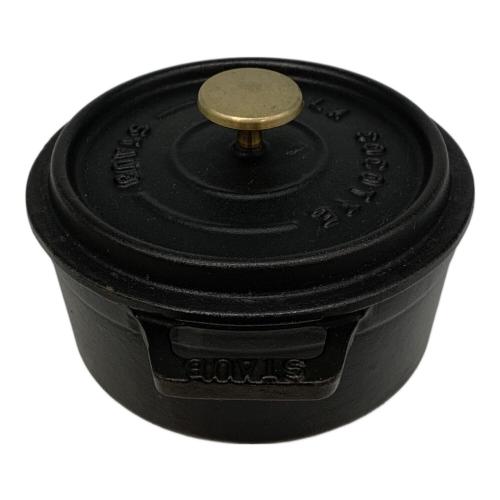 Staub (ストウブ) 両手鍋 ブラック ココットロンド12cm