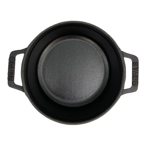 Staub (ストウブ) 両手鍋 ブラック ココットロンド12cm