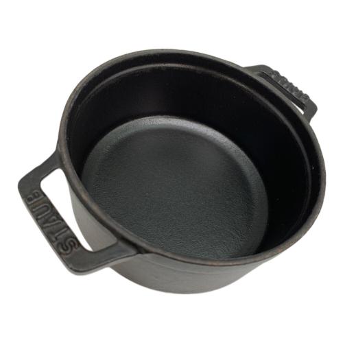 Staub (ストウブ) 両手鍋 ブラック ココットロンド12cm