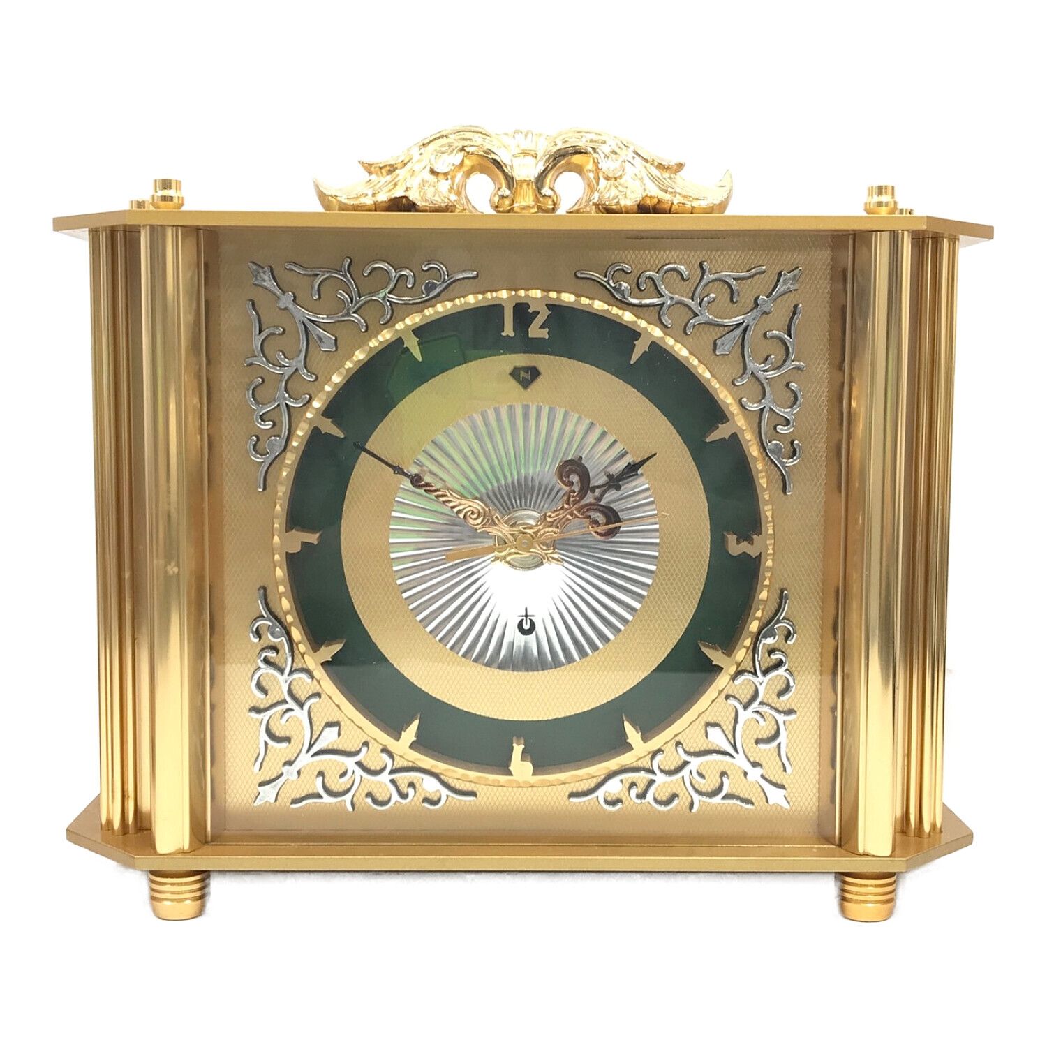 日本美術時計 Nマーク 置時計 ゼンマイ式 【お1人様1点限り】 www
